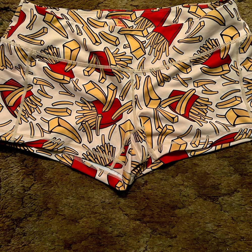 Feed Me Fight Me French fry shorts